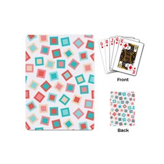 Aqua Coral Playing Cards Single Design (mini) by CuteKingdom