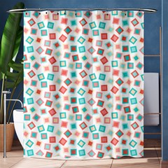 Aqua Coral Shower Curtain 60  X 72  (medium)  by CuteKingdom