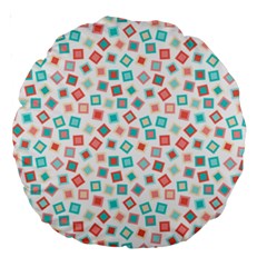 Aqua Coral Large 18  Premium Round Cushions by CuteKingdom