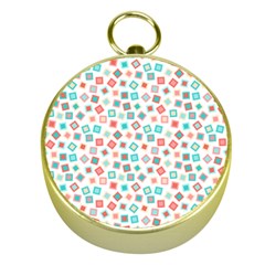 Aqua Coral Gold Compasses by CuteKingdom