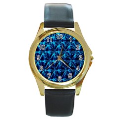 B P  Round Gold Metal Watch