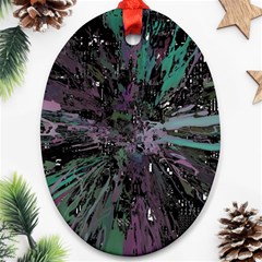 Glitched Out Ornament (oval) by MRNStudios