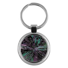 Glitched Out Key Chain (round) by MRNStudios