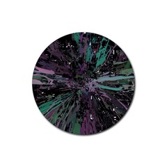 Glitched Out Rubber Coaster (round)  by MRNStudios