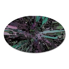 Glitched Out Oval Magnet by MRNStudios