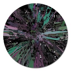 Glitched Out Magnet 5  (round) by MRNStudios