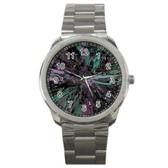 Glitched Out Sport Metal Watch by MRNStudios