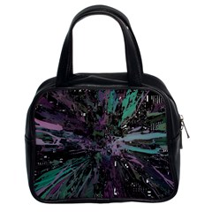 Glitched Out Classic Handbag (two Sides) by MRNStudios