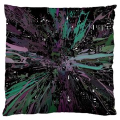 Glitched Out Large Flano Cushion Case (two Sides) by MRNStudios