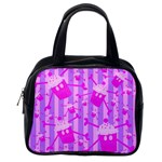 cupcakelogolinespinkpurps Classic Handbag (Two Sides) Back