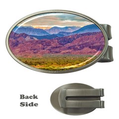 Arid Andean Landscape, La Rioja, Argentina010 Money Clips (oval)  by dflcprintsclothing