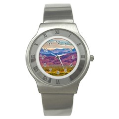 Arid Andean Landscape, La Rioja, Argentina010 Stainless Steel Watch