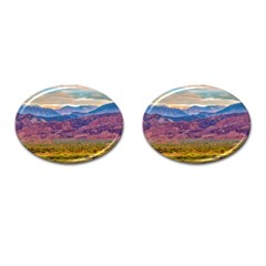 Arid Andean Landscape, La Rioja, Argentina010 Cufflinks (oval) by dflcprintsclothing