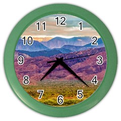 Arid Andean Landscape, La Rioja, Argentina010 Color Wall Clock by dflcprintsclothing