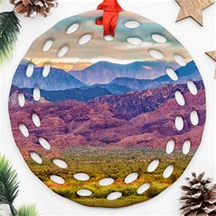 Arid Andean Landscape, La Rioja, Argentina010 Ornament (round Filigree)