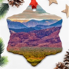 Arid Andean Landscape, La Rioja, Argentina010 Snowflake Ornament (two Sides) by dflcprintsclothing