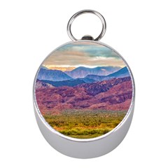 Arid Andean Landscape, La Rioja, Argentina010 Mini Silver Compasses by dflcprintsclothing