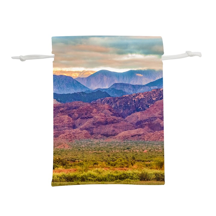 Arid Andean Landscape, La Rioja, Argentina010 Lightweight Drawstring Pouch (L)