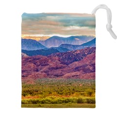 Arid Andean Landscape, La Rioja, Argentina010 Drawstring Pouch (4xl) by dflcprintsclothing