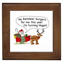 Vegan Santa Framed Tile by CuteKingdom