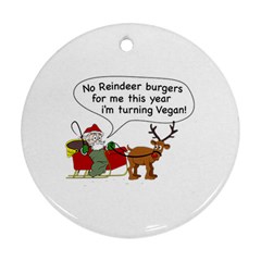 Vegan Santa Ornament (round) by CuteKingdom