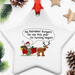 Vegan Santa Ornament (star) by CuteKingdom