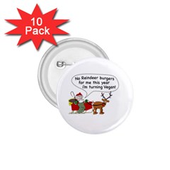 Vegan Santa 1 75  Buttons (10 Pack) by CuteKingdom