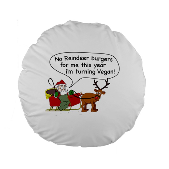 Vegan Santa Standard 15  Premium Round Cushions