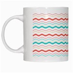 Aqua Coral Waves White Mugs Left