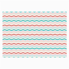 Aqua Coral Waves Large Glasses Cloth by CuteKingdom