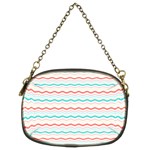 Aqua Coral Waves Chain Purse (Two Sides) Front