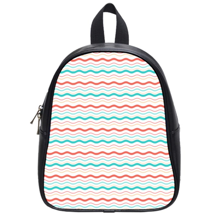 Aqua Coral Waves School Bag (Small)