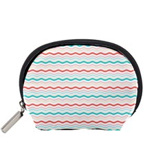 Aqua Coral Waves Accessory Pouch (small)