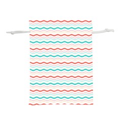 Aqua Coral Waves Lightweight Drawstring Pouch (s) by CuteKingdom