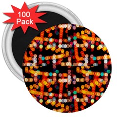 Multicolored Bubbles Print Pattern 3  Magnets (100 Pack) by dflcprintsclothing