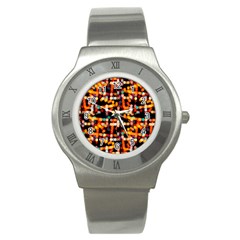 Multicolored Bubbles Print Pattern Stainless Steel Watch by dflcprintsclothing