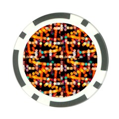 Multicolored Bubbles Print Pattern Poker Chip Card Guard