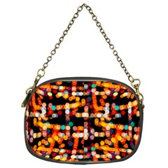 Multicolored Bubbles Print Pattern Chain Purse (two Sides)