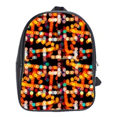 Multicolored Bubbles Print Pattern School Bag (large)