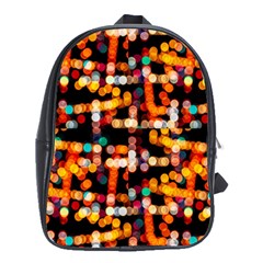 Multicolored Bubbles Print Pattern School Bag (xl) by dflcprintsclothing