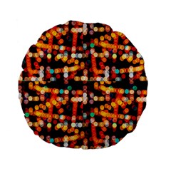 Multicolored Bubbles Print Pattern Standard 15  Premium Flano Round Cushions by dflcprintsclothing