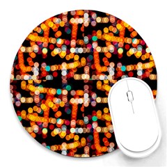 Multicolored Bubbles Print Pattern Round Mousepads