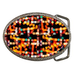 Multicolored Bubbles Print Pattern Belt Buckles