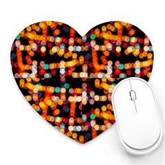 Multicolored Bubbles Print Pattern Heart Mousepads