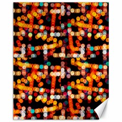 Multicolored Bubbles Print Pattern Canvas 11  X 14  by dflcprintsclothing