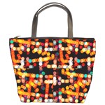 Multicolored Bubbles Print Pattern Bucket Bag Front