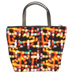 Multicolored Bubbles Print Pattern Bucket Bag Back