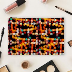 Multicolored Bubbles Print Pattern Cosmetic Bag (large)