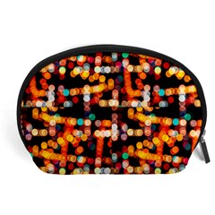 Multicolored Bubbles Print Pattern Accessory Pouch (large)