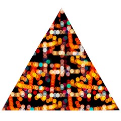 Multicolored Bubbles Print Pattern Wooden Puzzle Triangle by dflcprintsclothing